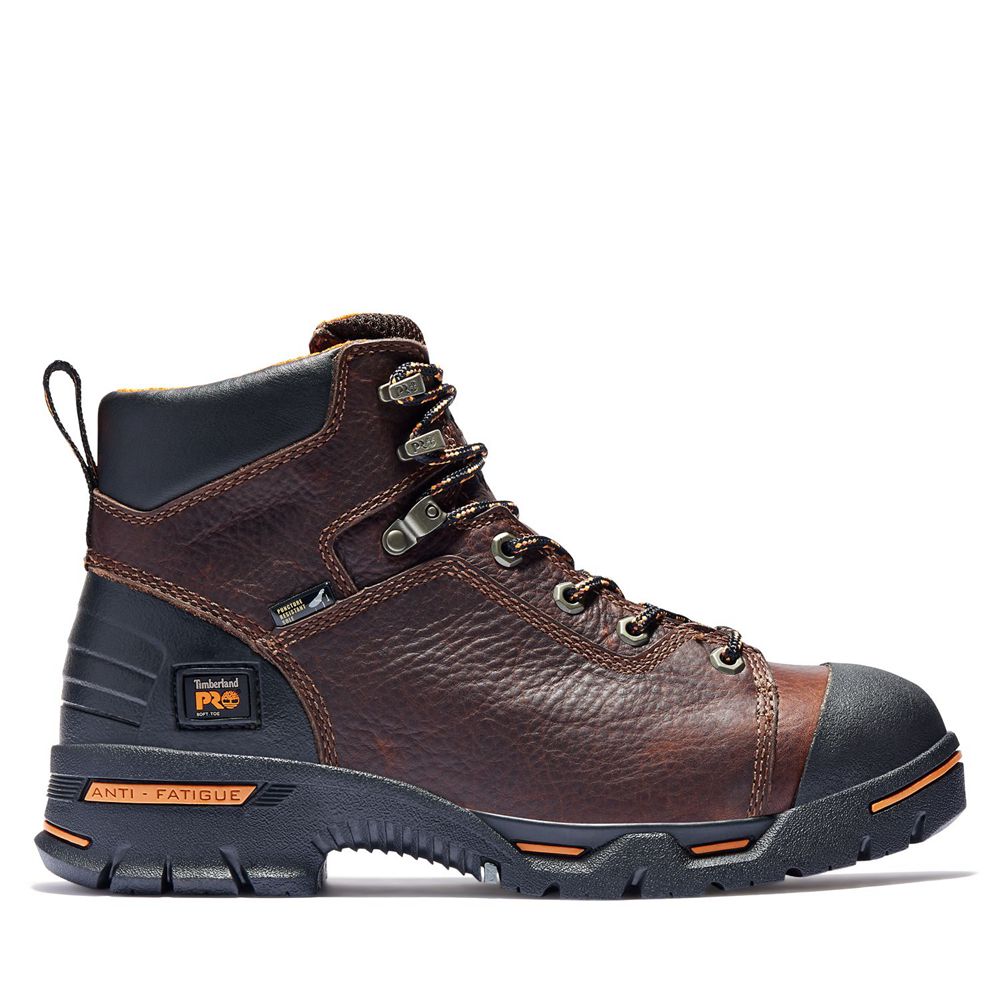 Timberland Mens Work Boots PRO® Endurance 6" Soft Toe - Brown - India TD1905463